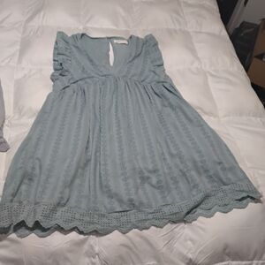 Mustard Seed Rompers Womens Sz. M (LOT OF 2) 1 Lavender, And 1 Sky Blue